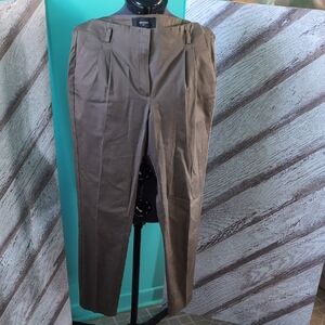 Mango Suit Brown Pleated Pants Sz 6